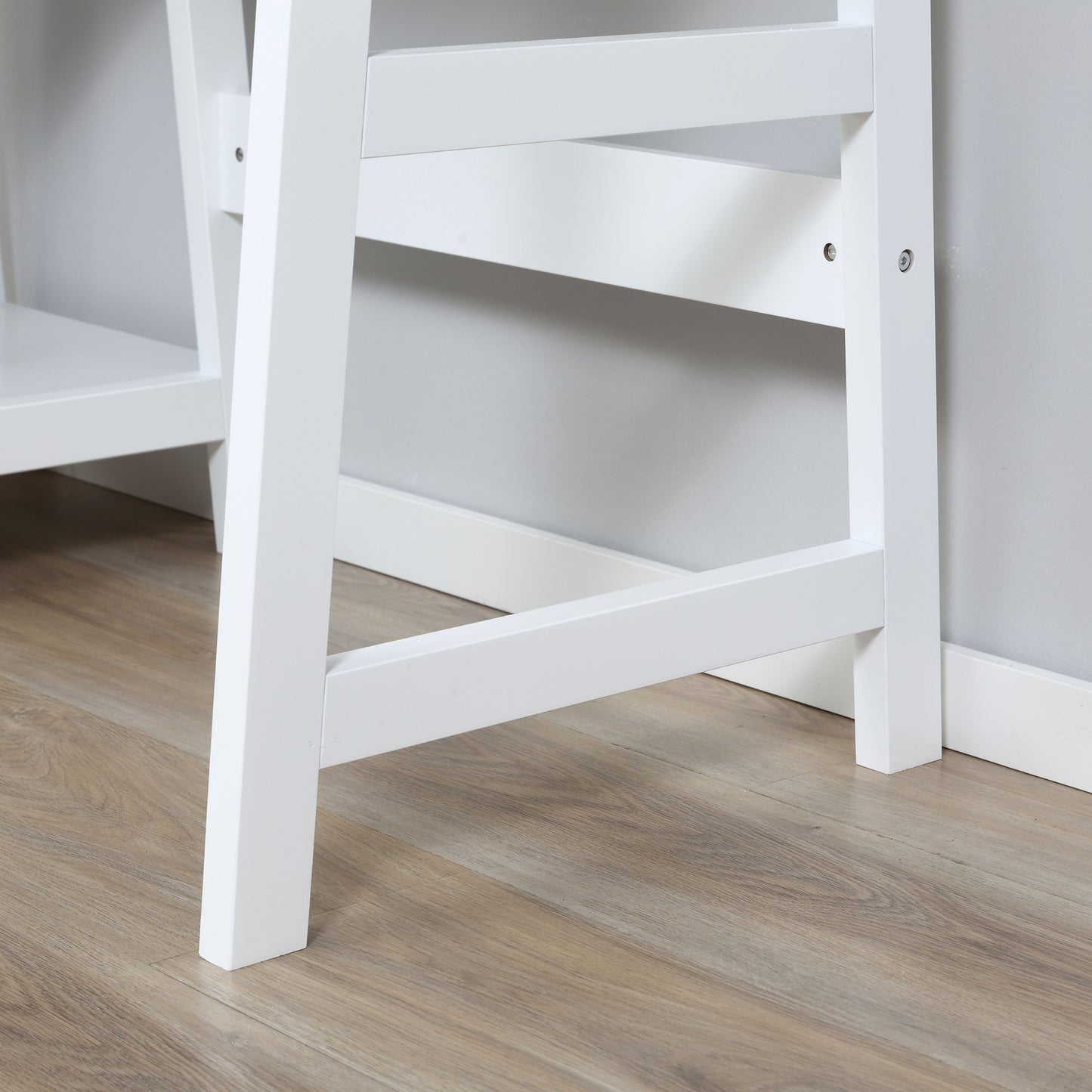 Compact Computer Desk with Storage Shelves, Study Table with Bookshelf, PC Table Workstation for Home Office, Study, Easy Assembly, 120 x 51cm, White, HOMCOM, 8