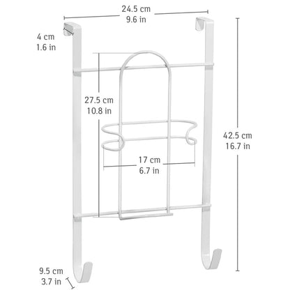 Door Hanger for Ironing Board, Iron and Ironing Board Holder Over Door, Space Saver, 24.5X9.5X42.5cm, art moon Flint, 3