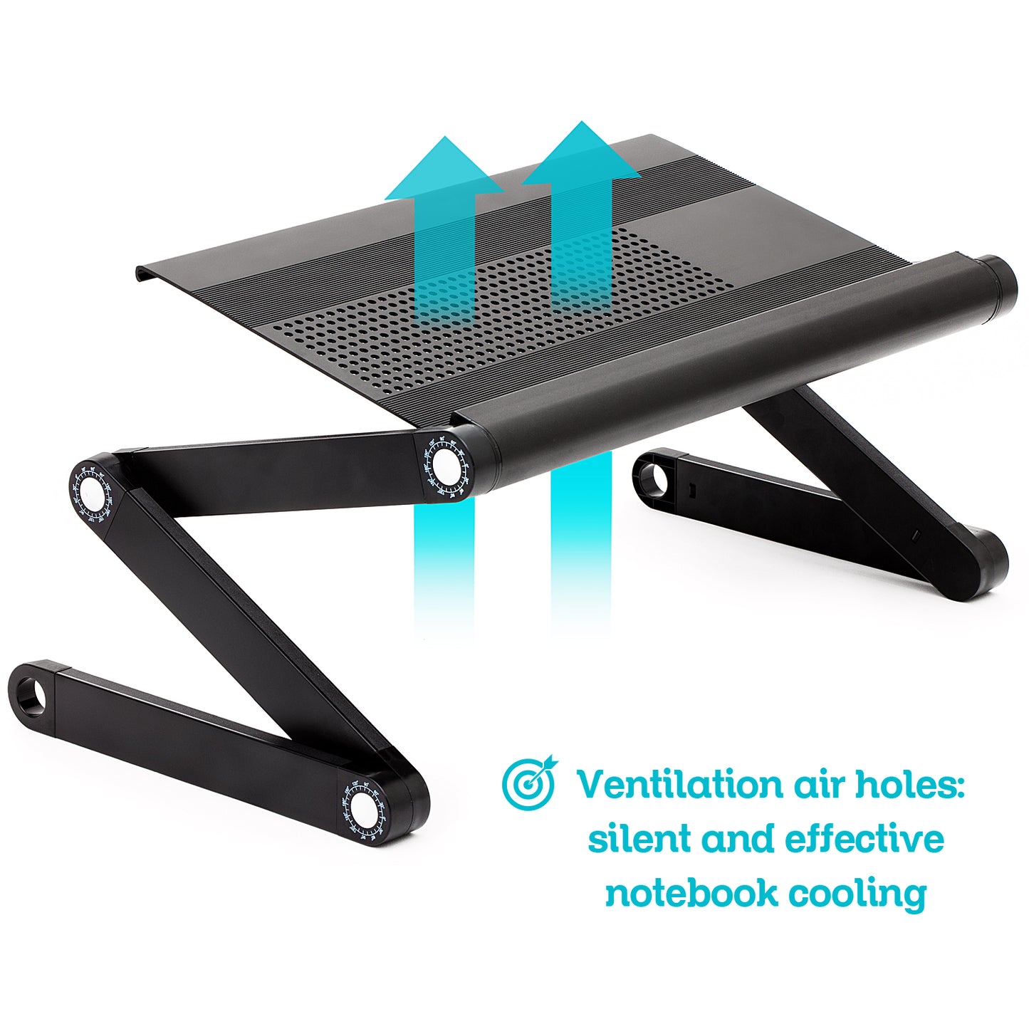 Laptop Stand, Laptop Stand for Bed, Adjustable Laptop Stand, Folding Laptop Stand, Cooling Tray, WonderWorker Nobel, 14