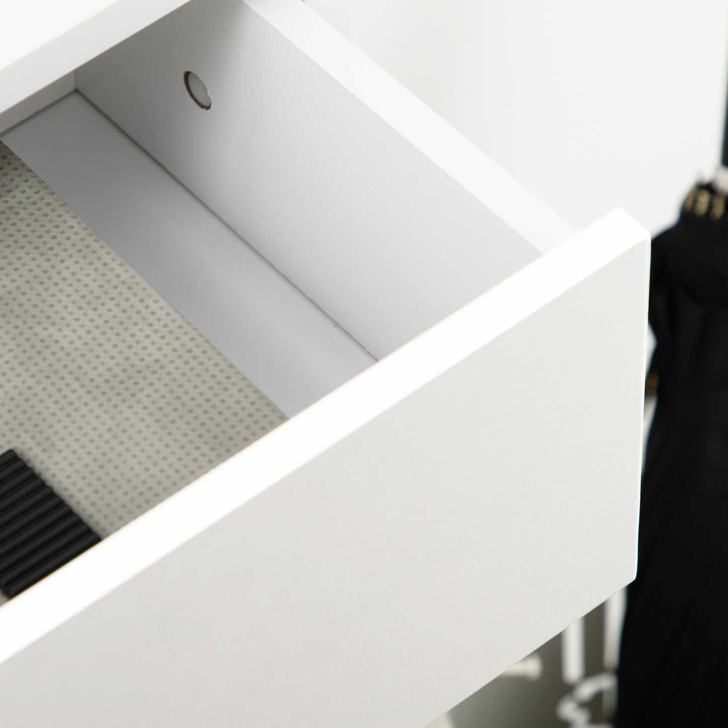 Three Drawer Slim Shoe Storage Cabinet, 12 Shoe Pairs - White, HOMCOM, 8