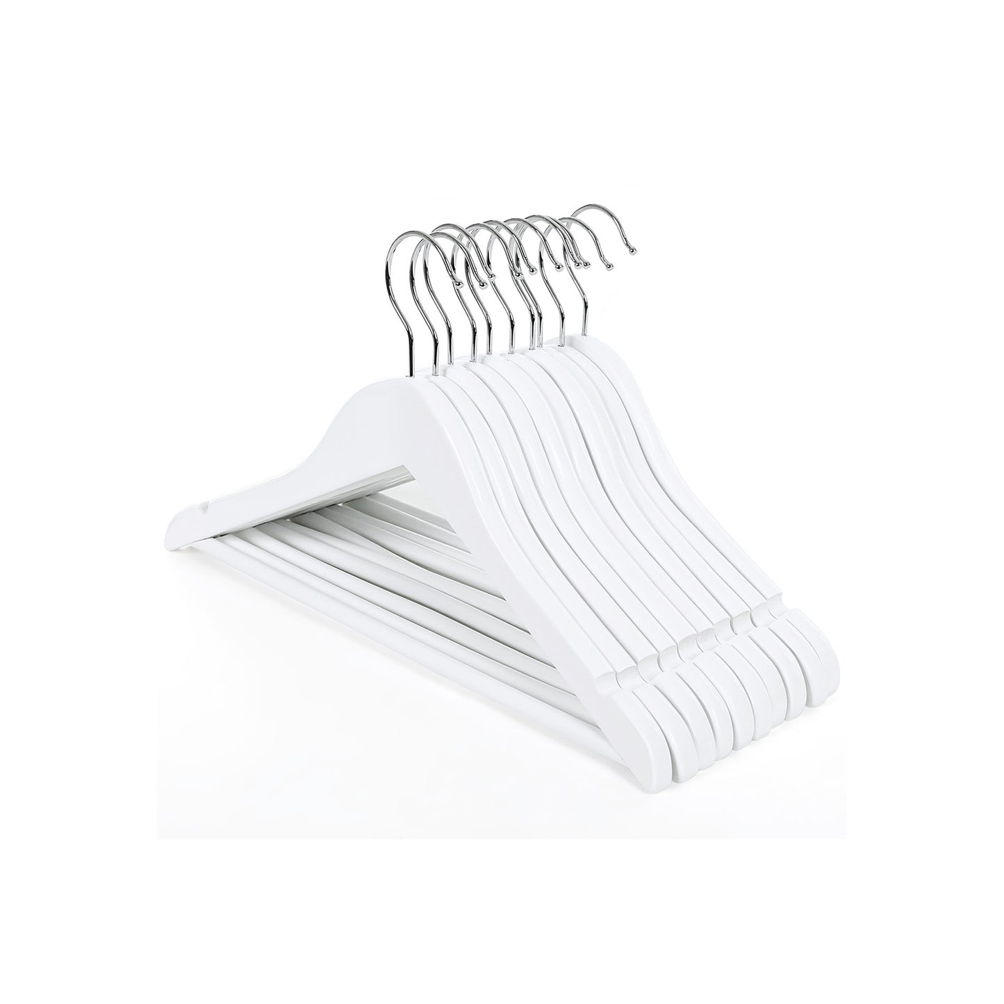 Wooden Coat Hangers with Bar, 20pcs, Childrens , Songmics, 2