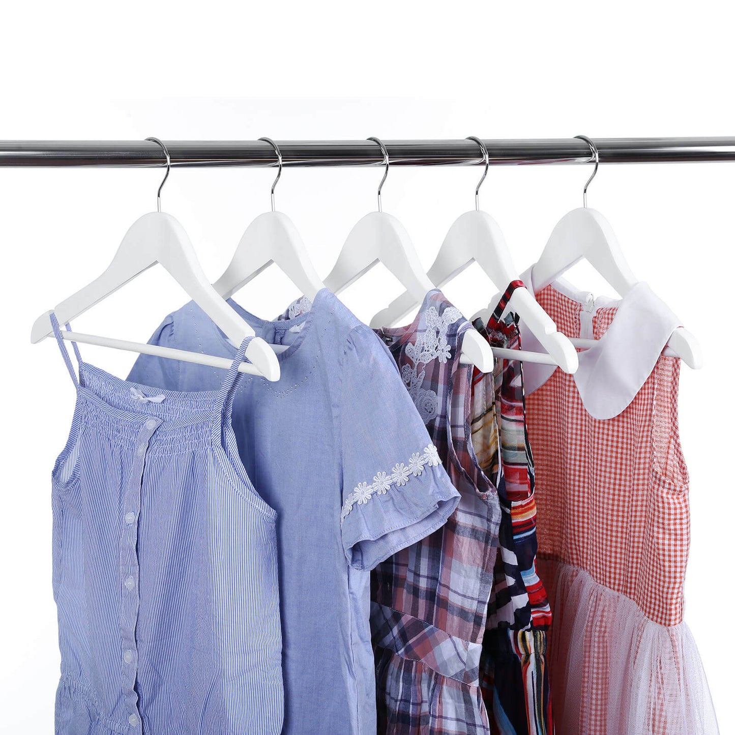 Wooden Coat Hangers with Bar, 20pcs, Childrens , Songmics, 3