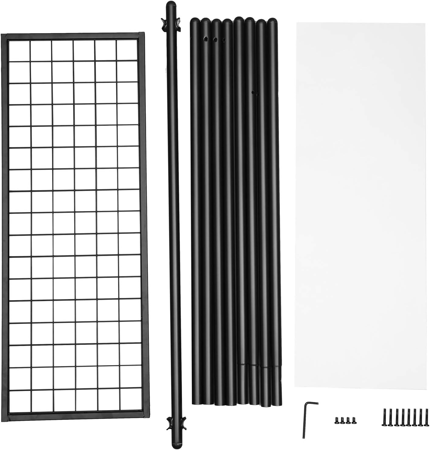 Clothes Rail, Coat Rack with Shoe Storage, Clothes Rack with Steel Structure, Garment Rack, Matte Black, SONGMICS, 7