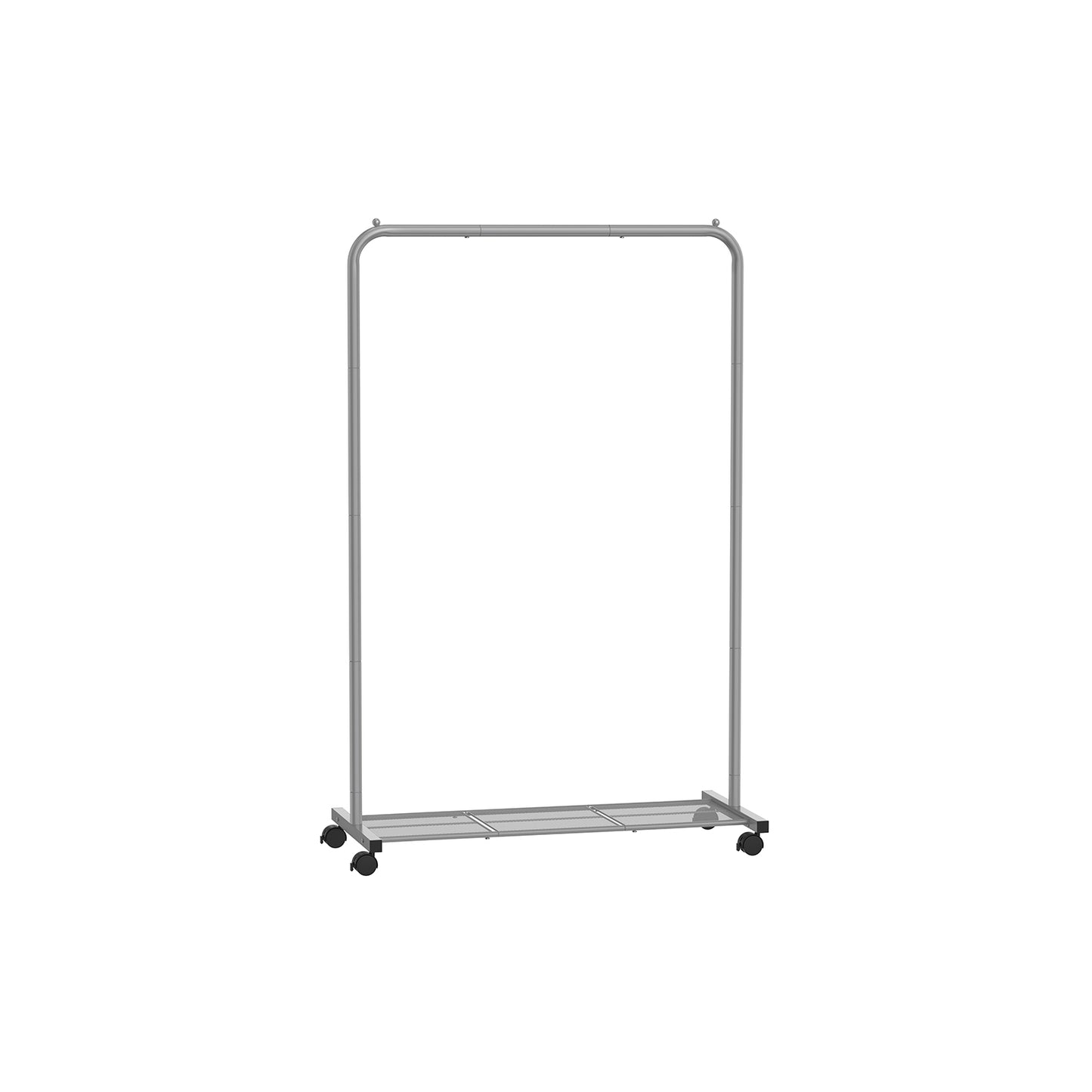 Clothes Rail, Coat Rack with Shoe Storage, Clothes Rack, Metal Clothing rail for Bedroom, 40 kg, Grey, SONGMICS, 9