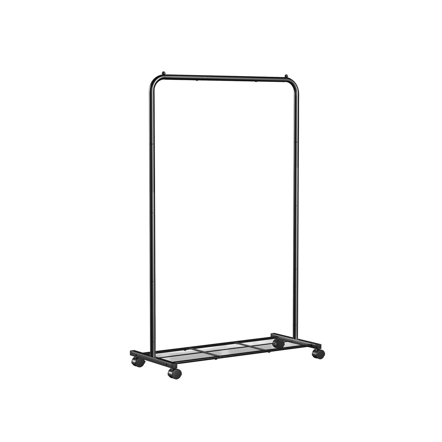Clothes Rail, Coat Rack with Shoe Storage, Industrial Clothes Rail, Bar Load 40kg, Black, SONGMICS, 7