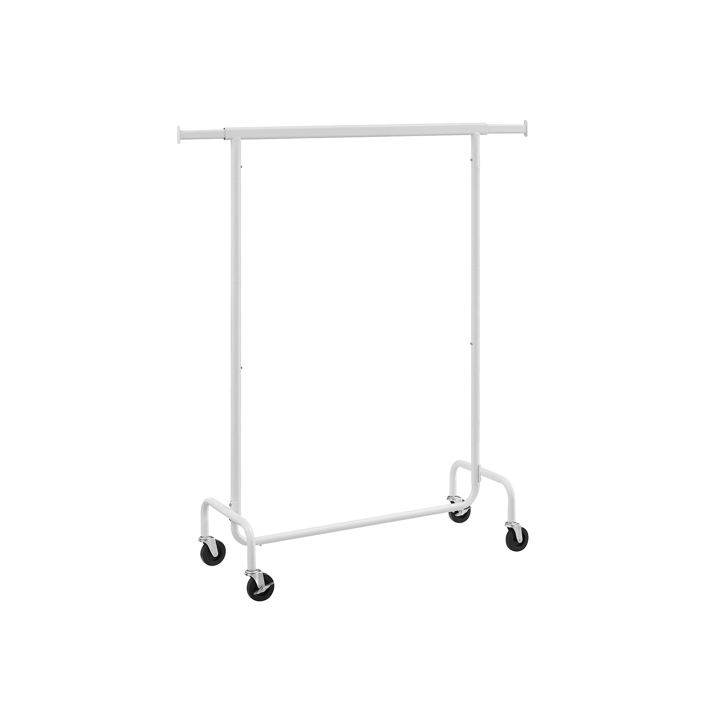 Clothes Rail, Industrial Clothes Rail, Clothes Rack on Wheels, Heavy-Duty Clothes Rail, 130 kg, Matte White, SONGMICS, 8
