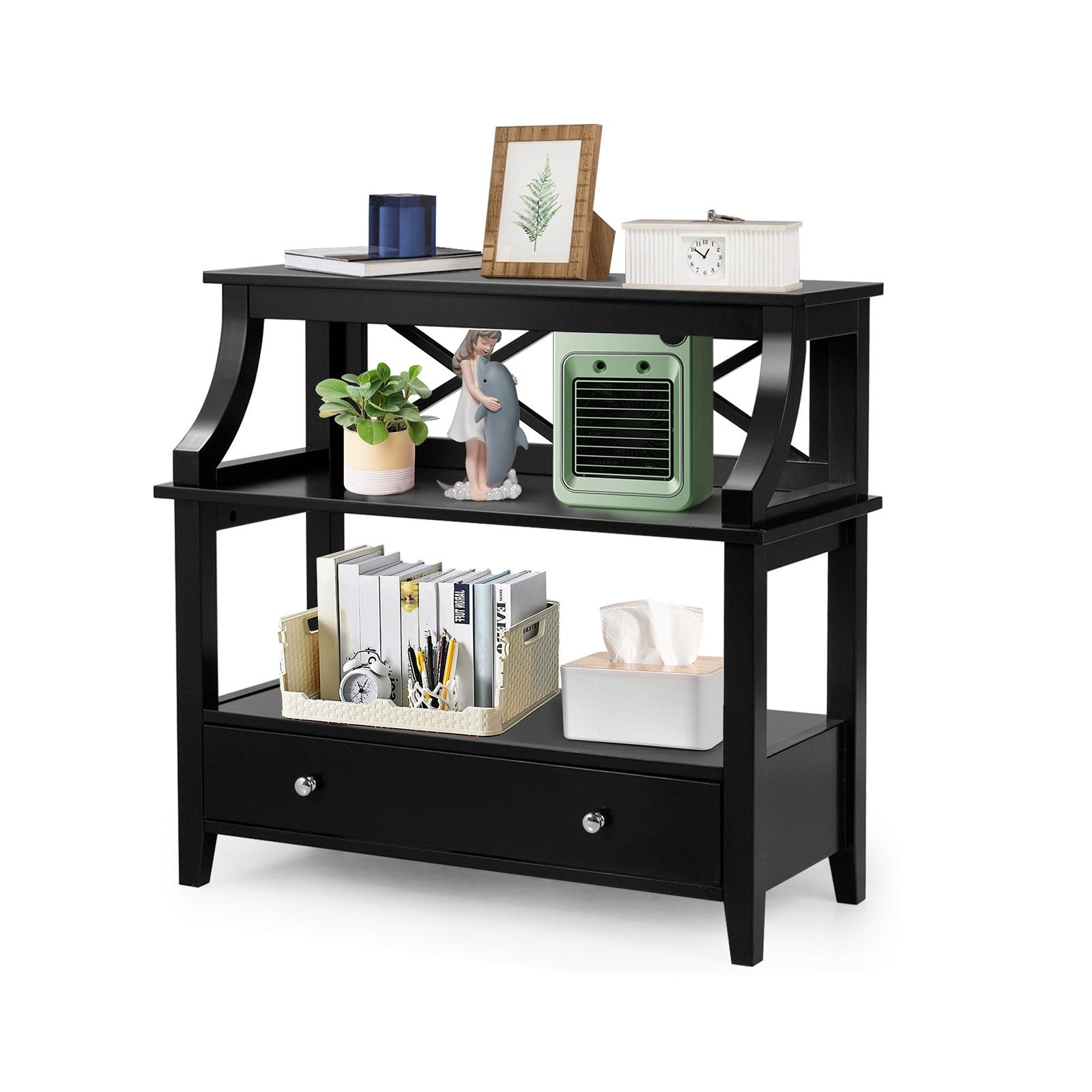 Console Table, Hallway Table, Black, Costway –