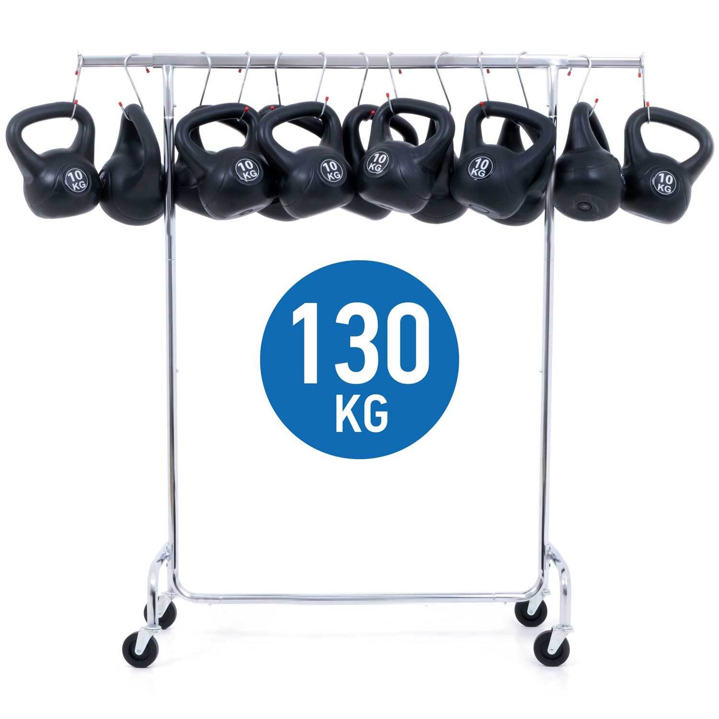 Clothes Rack, Clorhes Rail, Heavy Duty Clothes Rail, 130 kg Capacity, Industrial Clothes Rail, Extendable, Tatkraft Didrik, 2