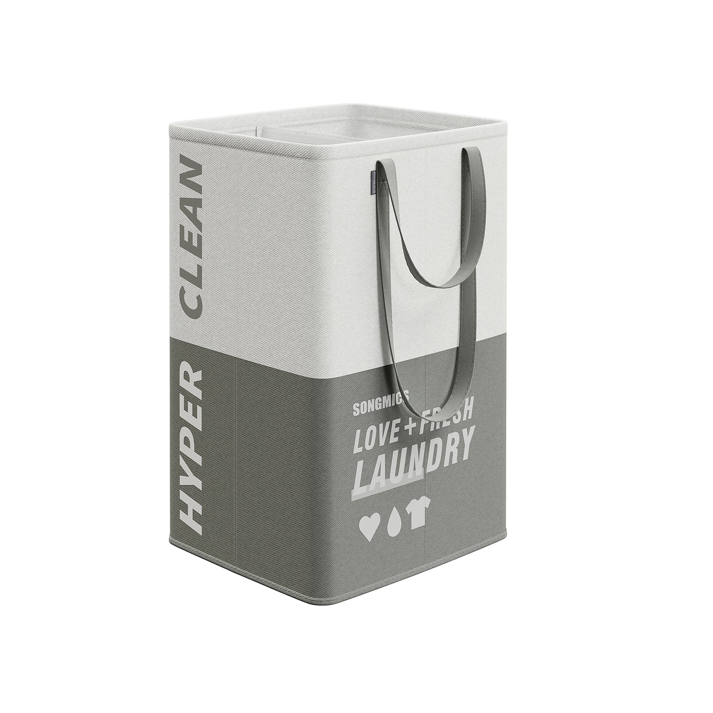 Dirty Laundry Basket, Large Laundry Bin, Large Laundry Basket, 90L, Laundry Hamper, Light Grey, SONGMICS, 7