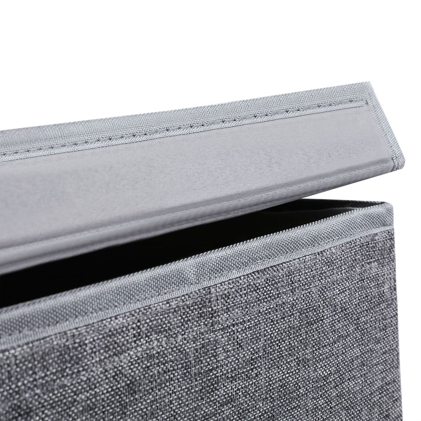 Linen Laundry Basket, Fabric Laundry Hamper, Grey Laundry Sorter, 85L Laundry Basket, Clothes Divider, Grey , SONGMICS, 3