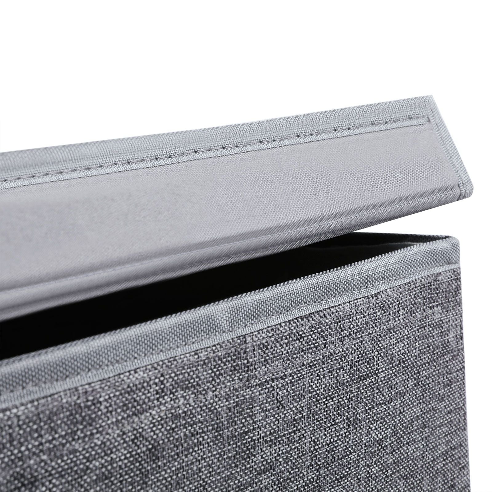 Linen Laundry Basket, Fabric Laundry Hamper, Grey Laundry Sorter, 85L Laundry Basket, Clothes Divider, Grey , SONGMICS, 3