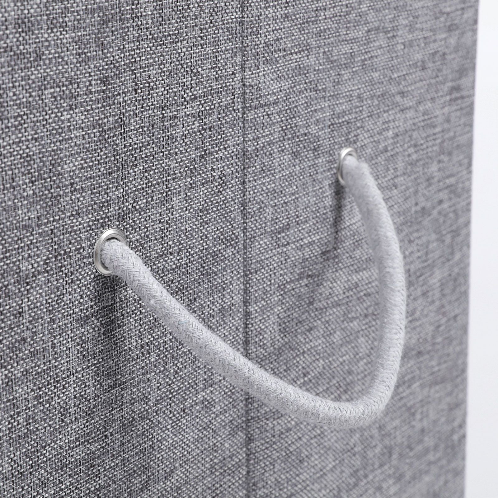 Linen Laundry Basket, Fabric Laundry Hamper, Grey Laundry Sorter, 85L Laundry Basket, Clothes Divider, Grey , SONGMICS, 2