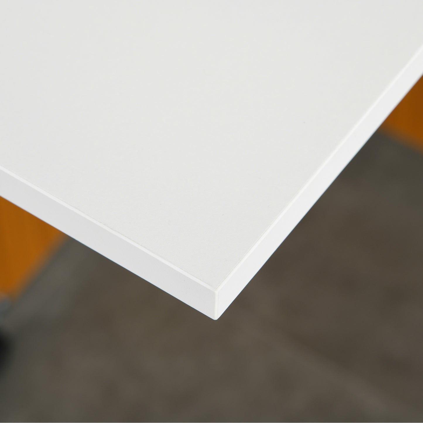 Folding Dining Table, Writing Desk Workstation w/ Casters Teak Colour, Extendable Dining Table, Brown, White, HOMCOM, 9