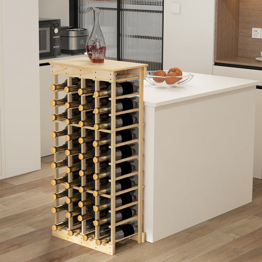 40-Bottle Freestanding Wine Rack Storage Shelf with Tabletop, Costway, 2