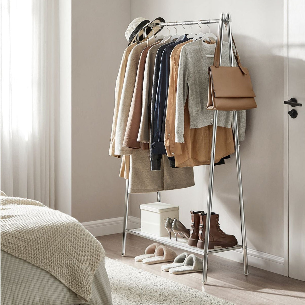 Clothes Rail, Clothes Rack, Garment Rack with Steel Frame, 2