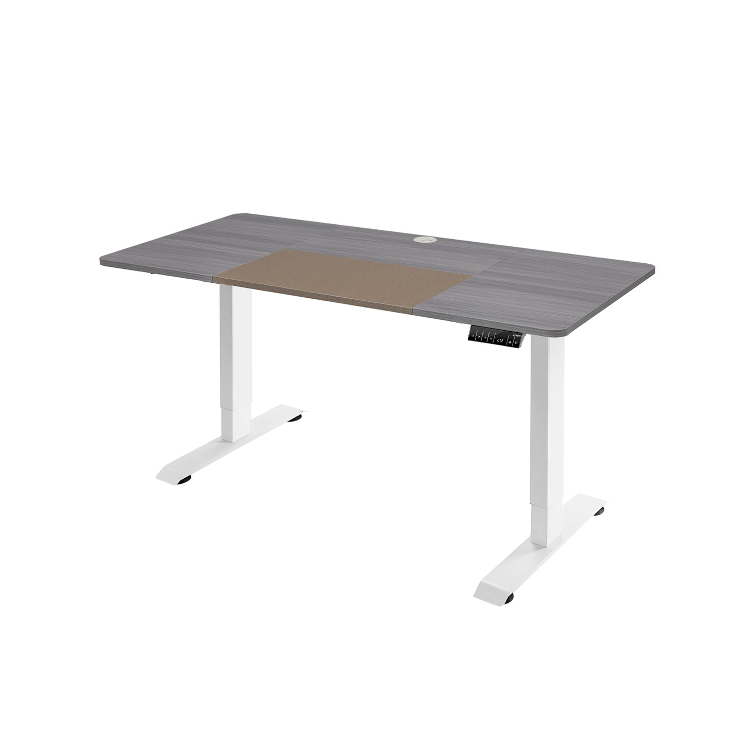 Electric Height Adjustable Standing Desk with Memory Smart Presets and Anti-Collision Function-Grey, Costway, 1