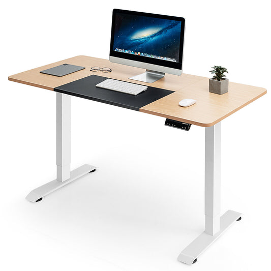 Electric Height Adjustable Standing Desk with Memory Smart Presets and Anti-Collision Function-Natural, Costway, 1