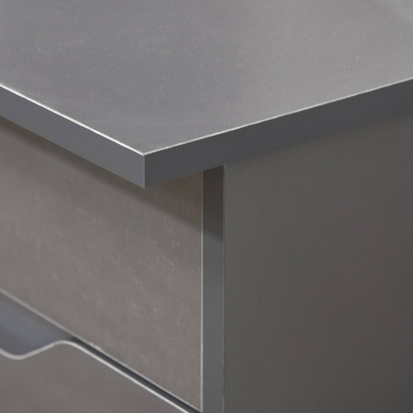 Computer Desk with Drawers, High Gloss Home Office Desk with Storage Cabinet, Study Workstation, 120 x 60cm, Grey, HOMCOM, 9