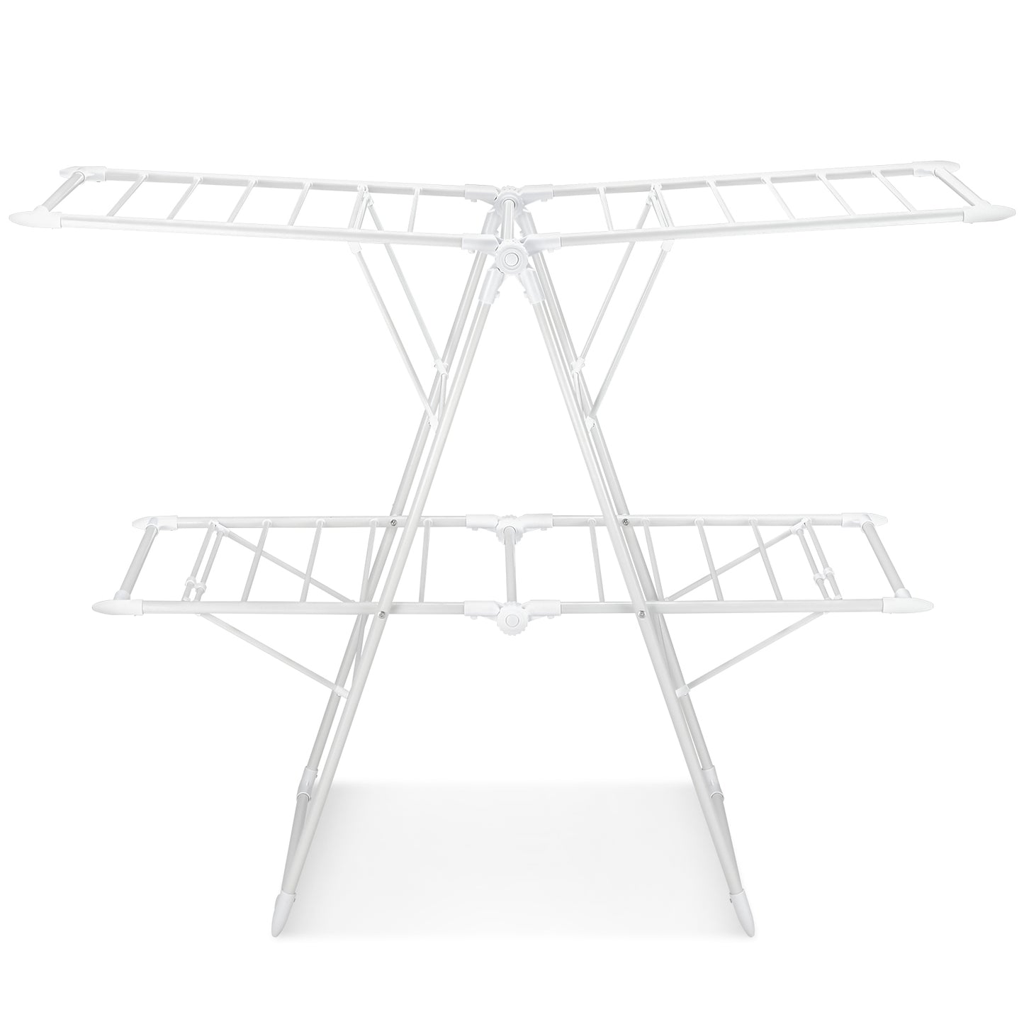 Drying Rack, Foldable Drying Rack, Foldable Clothes Drying Rack with 28 Hanging Rails, White, Costway, 3