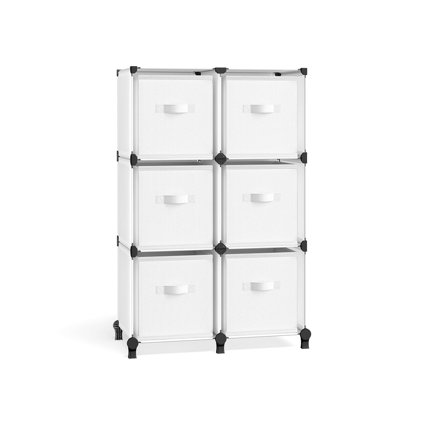 Cube Storage Unit with Storage Boxes, 6-Cube Clothes Storage Unit, 1