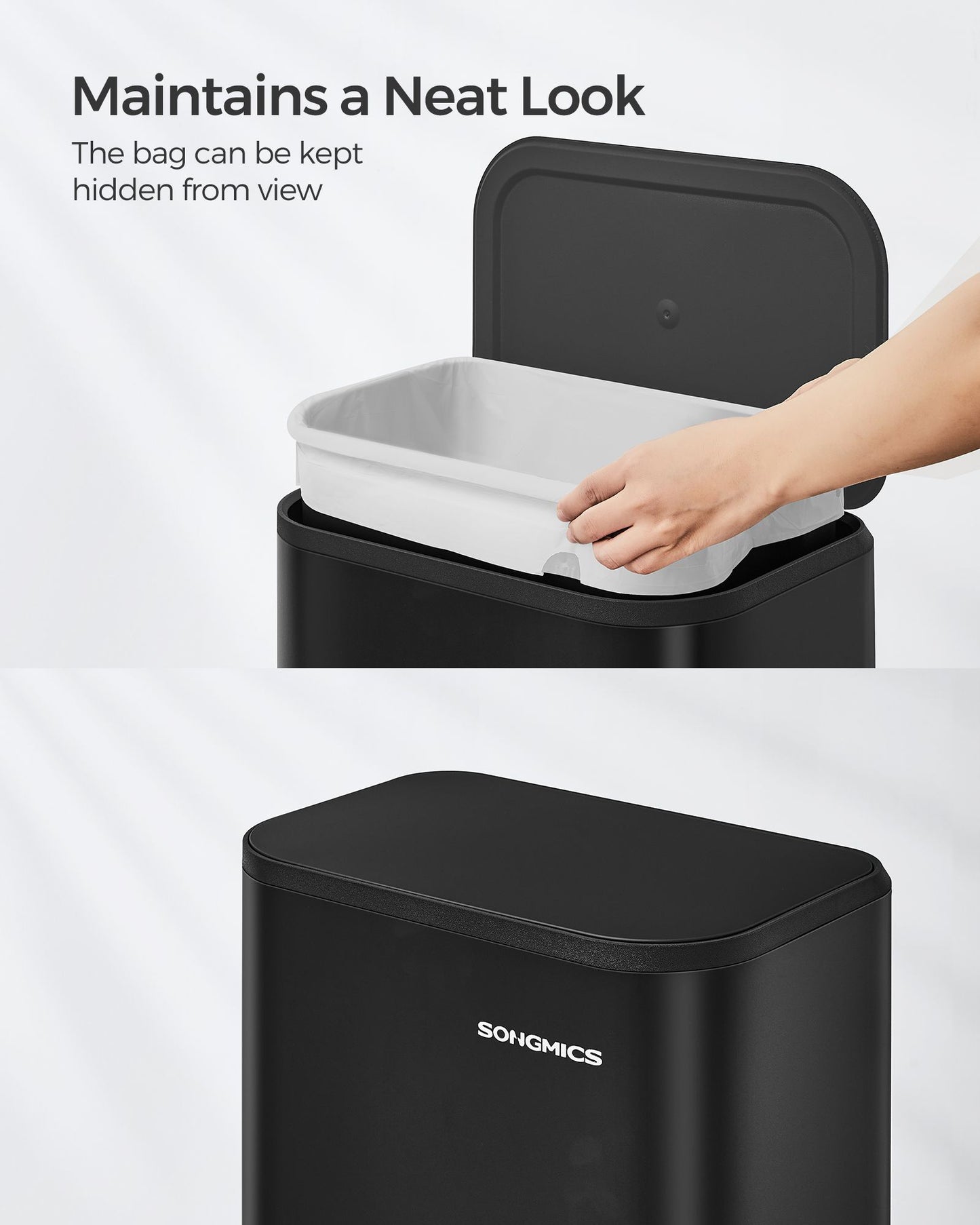 Kitchen Bin, 20L, Pedal Bin, Steel Trash Bin, Songmics, 7