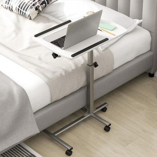 Laptop Table, Sofa Desk, Laptop Bed Table, Laptop Table for Sofa, Adjustable Laptop Table, with Wheels, Costway