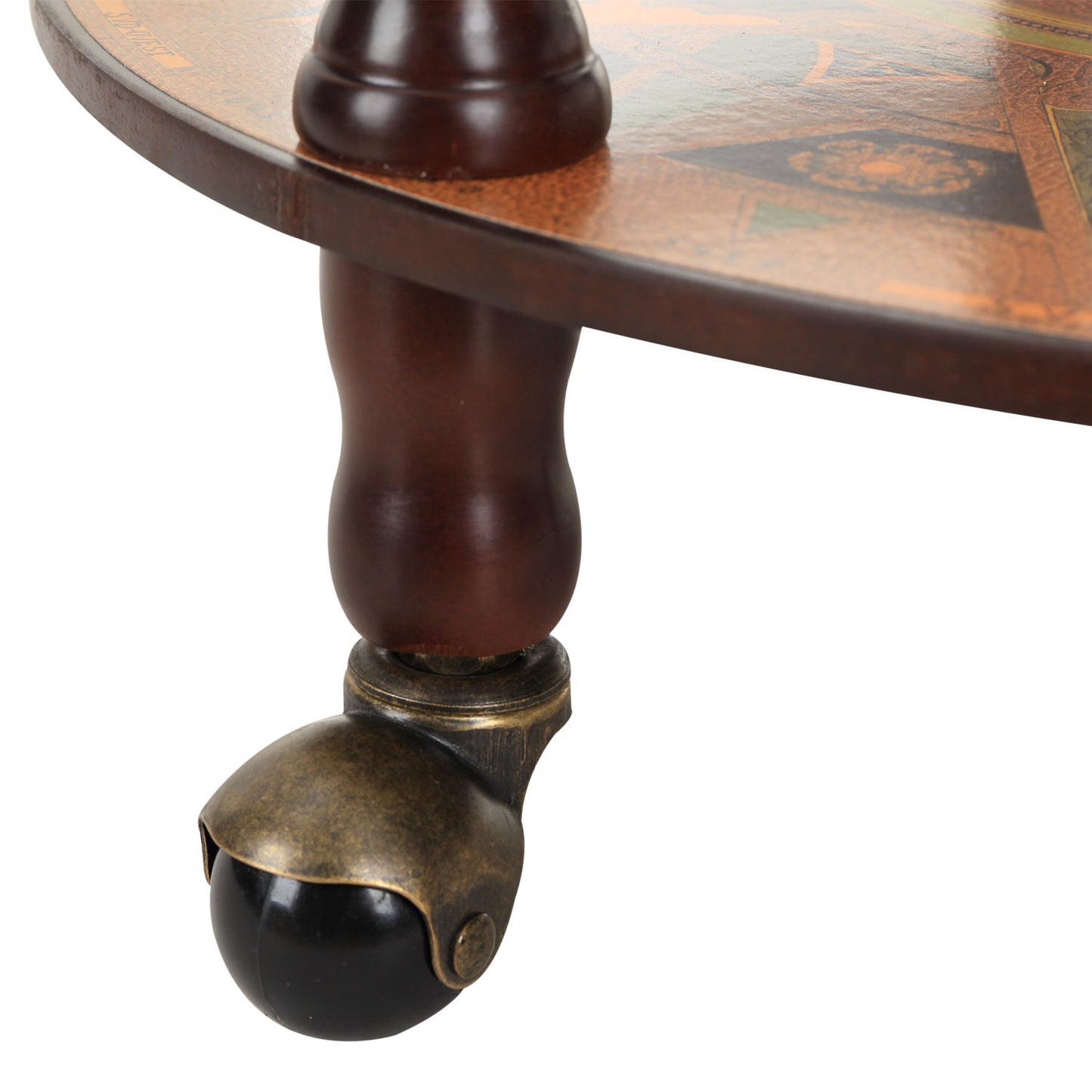 Globe Shaped Retro Style Bar Cabinet Wine Alcohol Storage Trolley Glass Bottle Holder 36CM, HOMCOM, 9