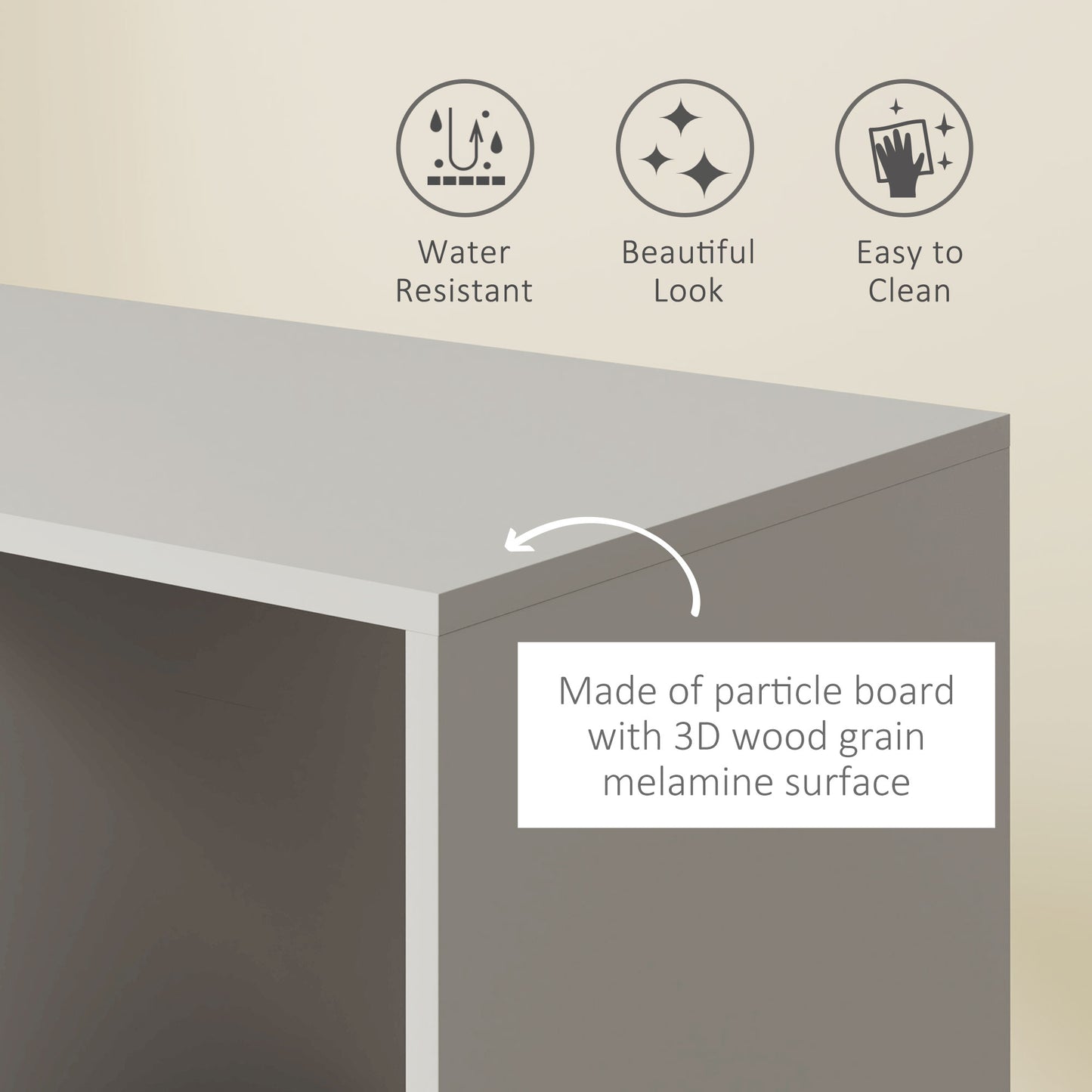 Open Wardrobe for Bedroom, Small Wardrobe on Wheels with Clothes Rail, Storage Shelves, Mobile Garment Rack for Clothes Storage, Cloakroom, Hallway, Grey, HOMCOM, 4