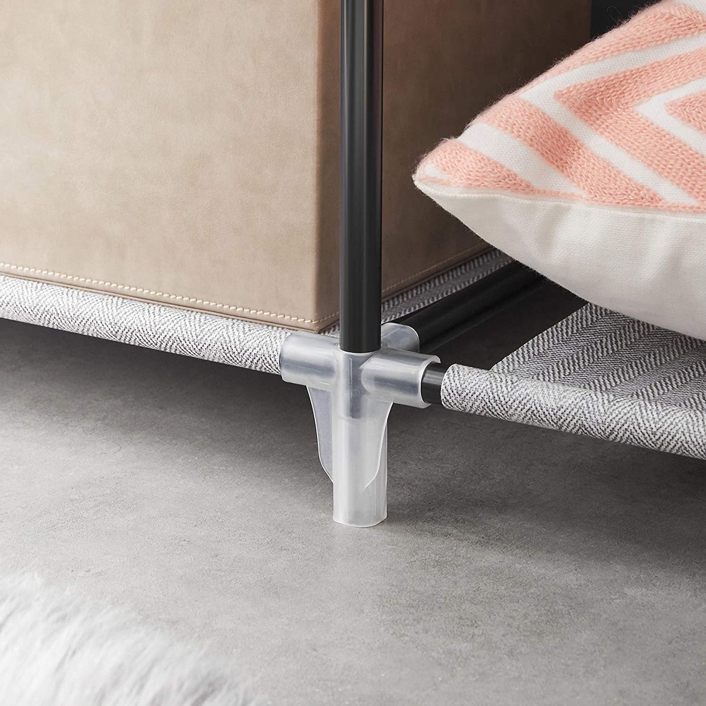 Fabric Wardrobe, Clothes Storage Organiser, 6 Shelves, Grey, 6