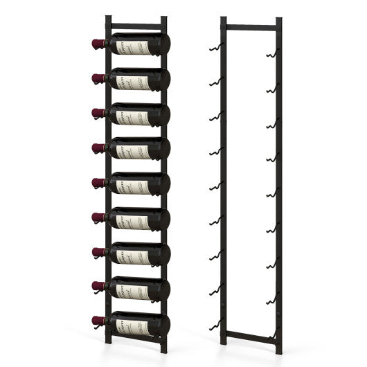 Wall Mounted Metal Wine Rack Organizer for Liquor and Champagne-M, Costway, 2