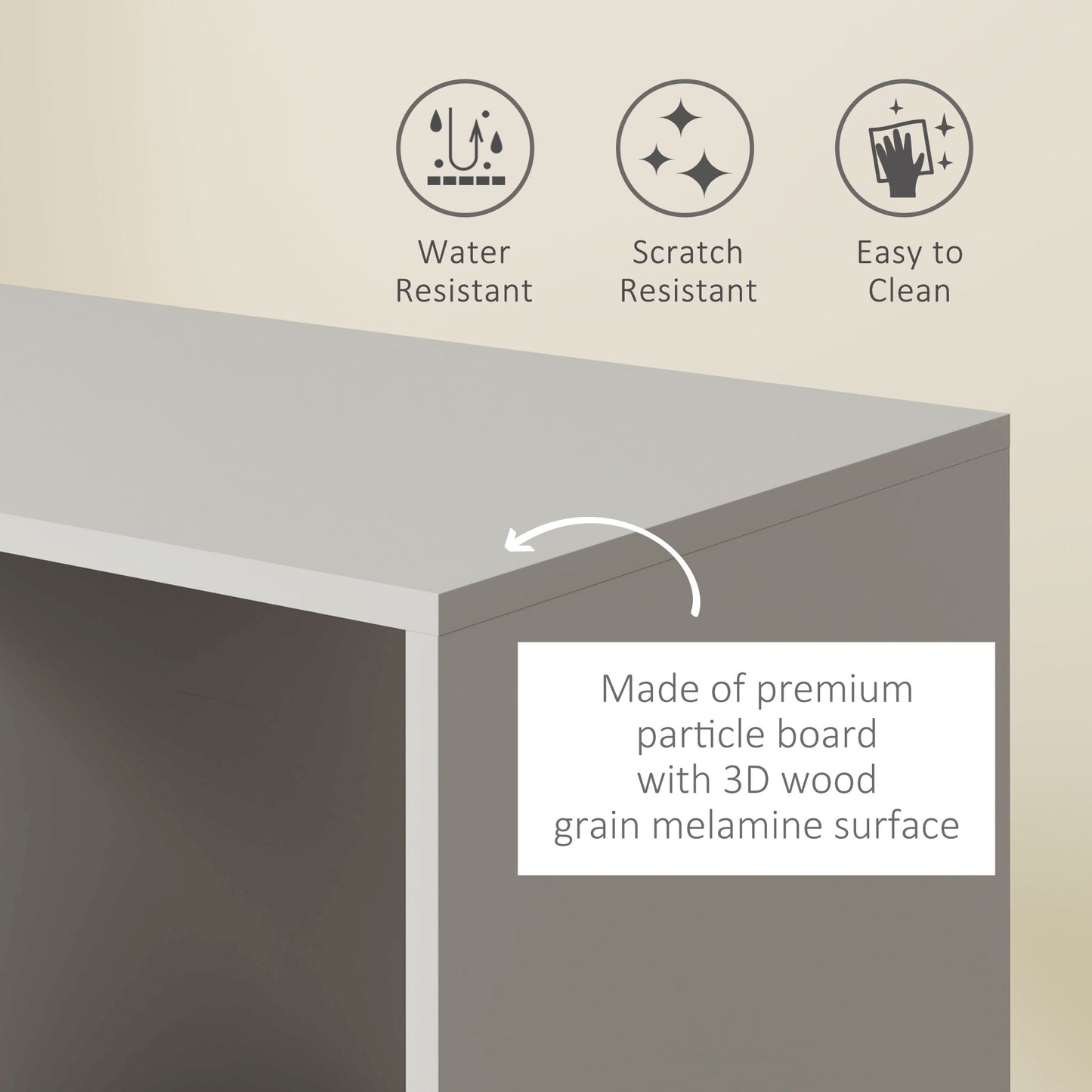 Open Wardrobe on Wheels with Clothes Rail, Bedroom Clothes Storage with Hanging Rod, 3 Storage Shelves, Mobile Garment Rack for Cloakroom, Hallway, Grey, HOMCOM, 6
