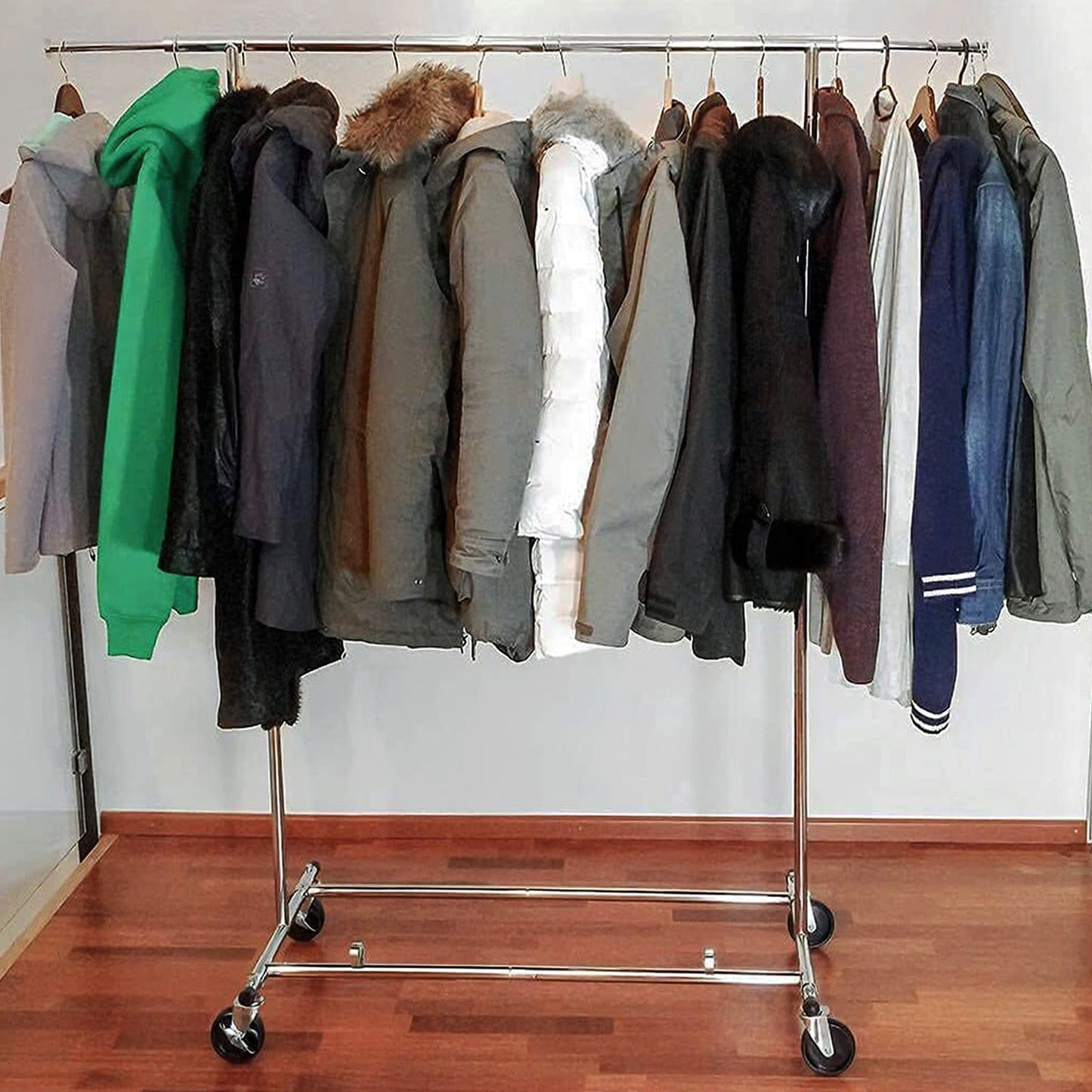 Heavy Duty Clothes Rail, Industrial Clothes Rail, Hanging, Extendable Clothes Rail, Foldable Clothes Rail, Tatkraft Drogo, 20