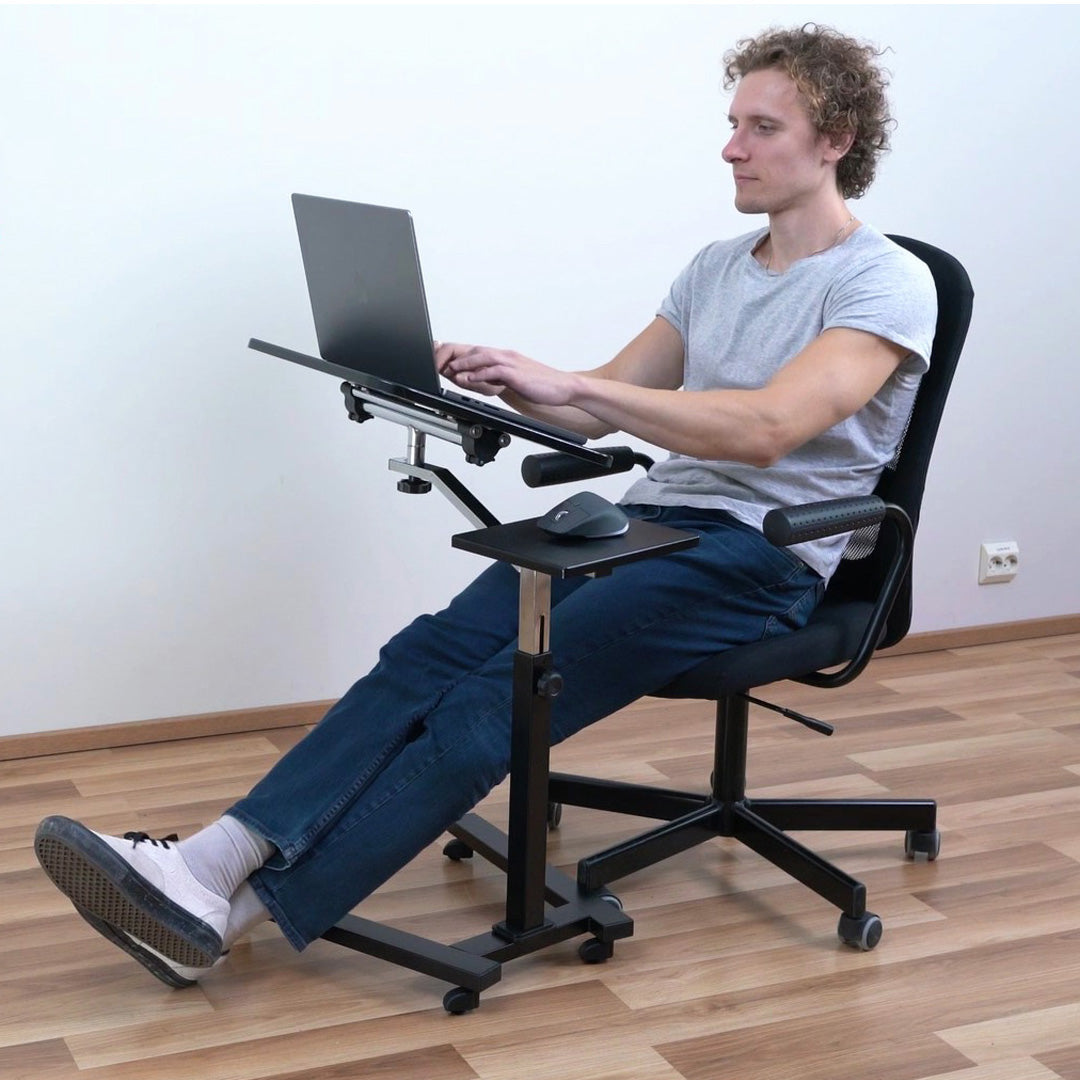 Laptop Table, Sofa Desk, Laptop Bed Table, Adjustable Laptop Table, Portable Laptop Table, on wheels, Tatkraft Joy, 15