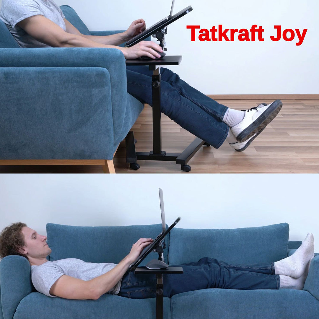 Laptop Table, Sofa Desk, Laptop Bed Table, Adjustable Laptop Table, Portable Laptop Table, on wheels, Tatkraft Joy, 7