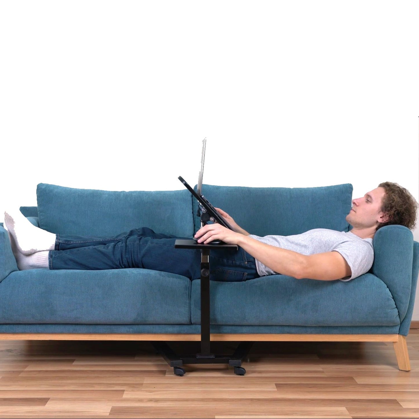 Laptop Table, Sofa Desk, Laptop Bed Table, Adjustable Laptop Table, Portable Laptop Table, on wheels, Tatkraft Joy, 2