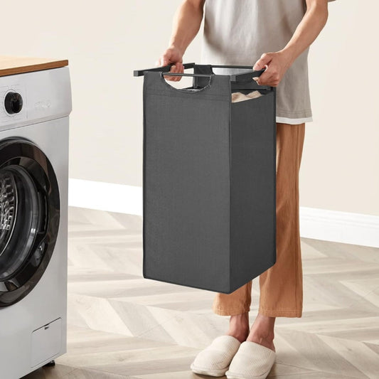 Laundry Basket, 3-Compartment Laundry Hamper, Pull-Out and Removable Laundry Bags, Laundry Sorter, 3 x 38L, VASAGLE, 2