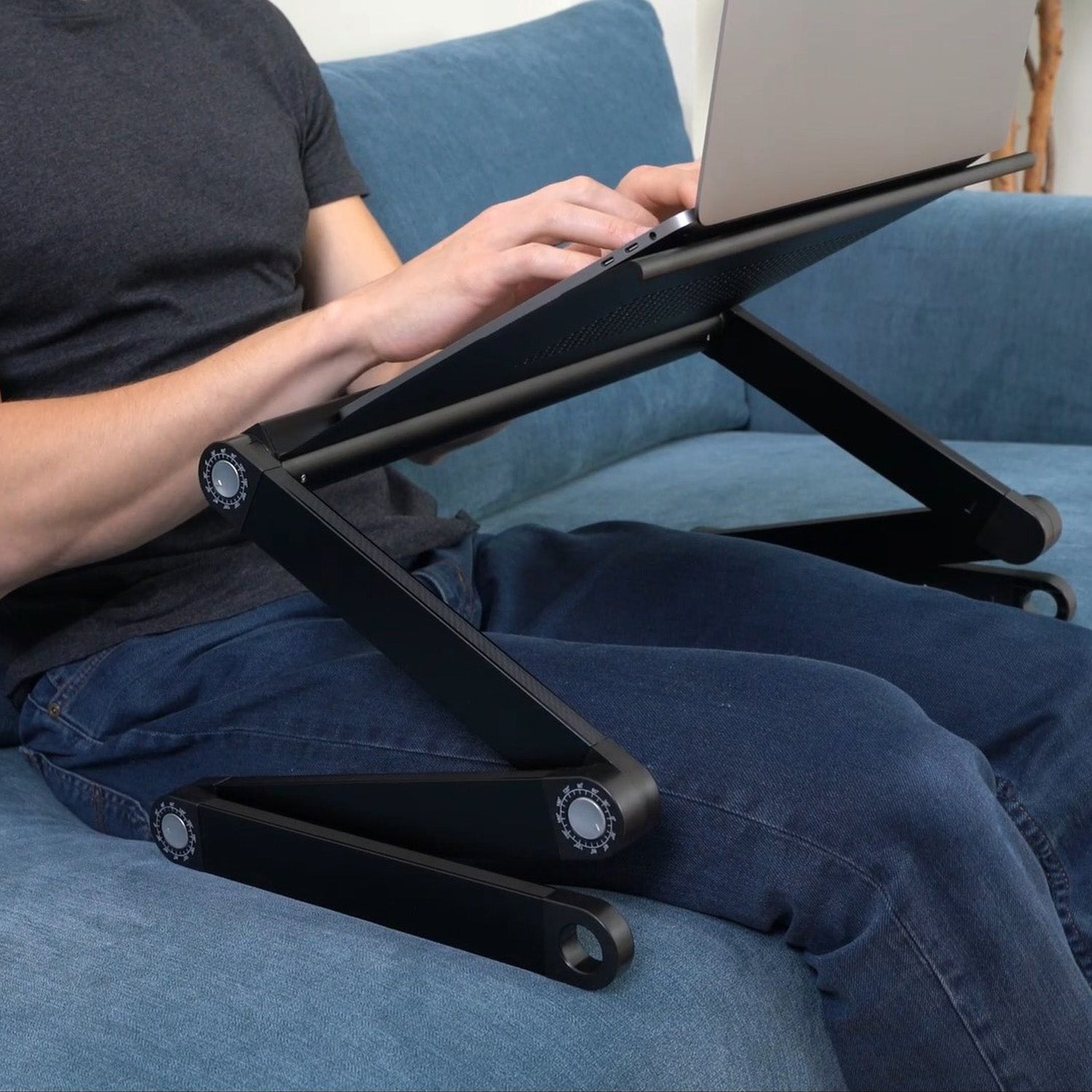 Laptop Stand, Laptop Stand for Bed, Adjustable Laptop Stand, Folding Laptop Stand, Cooling Tray, WonderWorker Nobel, 7
