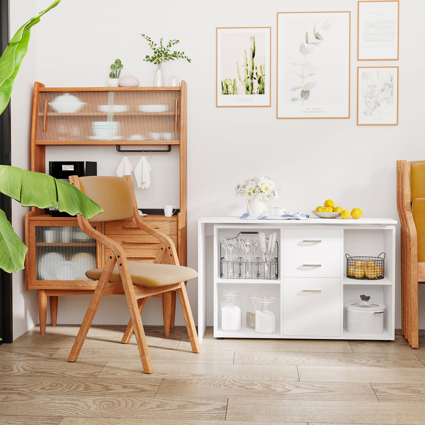 L-Shaped Computer Desk with Storage Compartments, Drawer and Cabinet, Laptop PC Corner Table, Home Office Workstation, 120 x 115 x 76cm, White, HOMCOM, 7