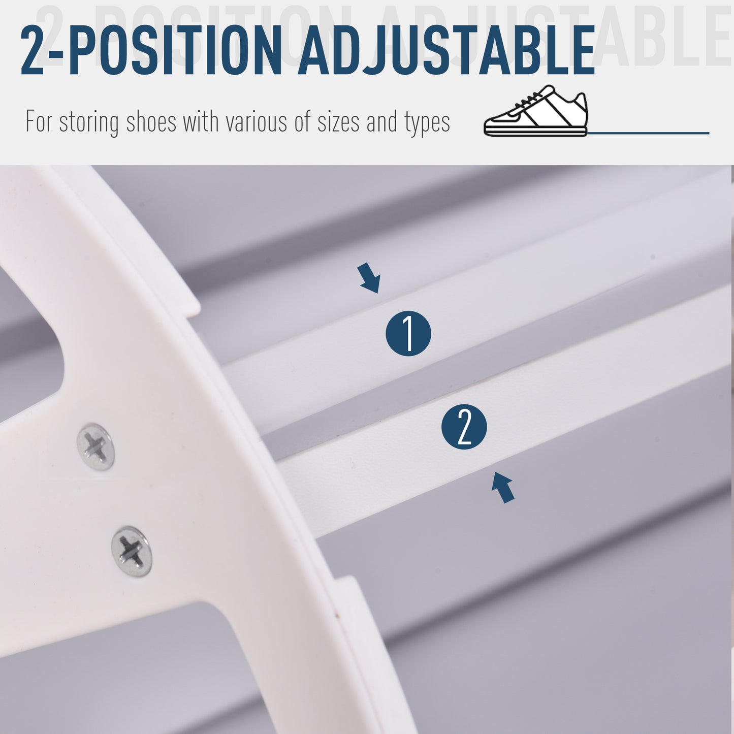 Shoe Cabinet with 3 Flip Drawers, Narrow Shoe Storage Cabinet with 5-tier Cupboard and Adjustable Dividers for Hallway, Entryway, White, HOMCOM, 5