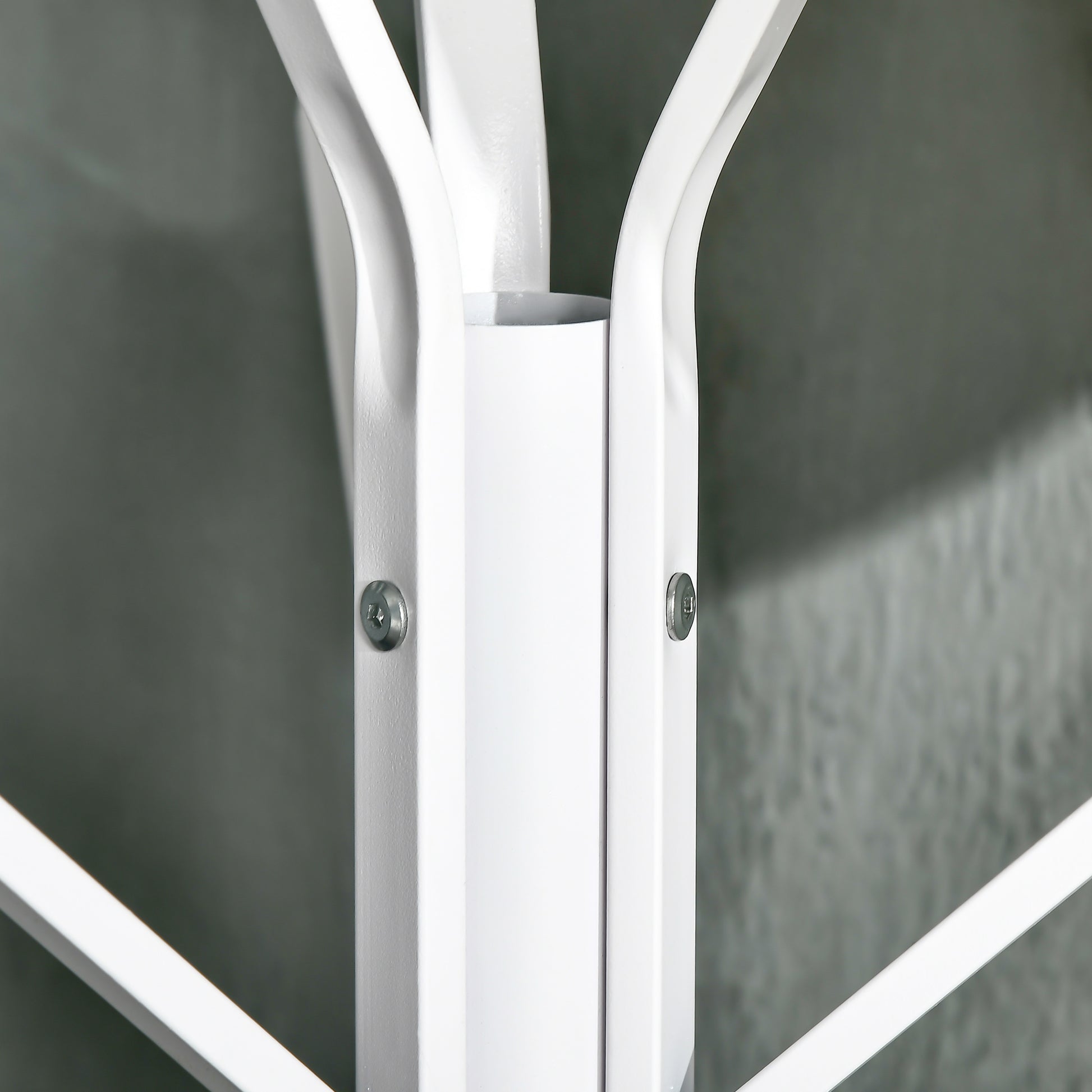 Freestanding Metal Coat Rack Stand 9 Hooks Clothes Tree with 1 Shelf Hat Display Hall Tree Hanger Bag Umbrella Hanging Organiser White, HOMCOM, 8