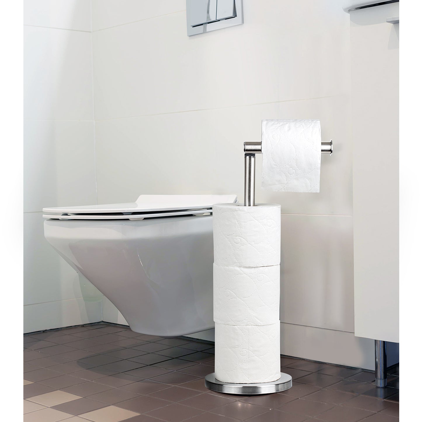 Free-Standing Toilet Paper Stand Storage, Toilet Paper Roll Holder