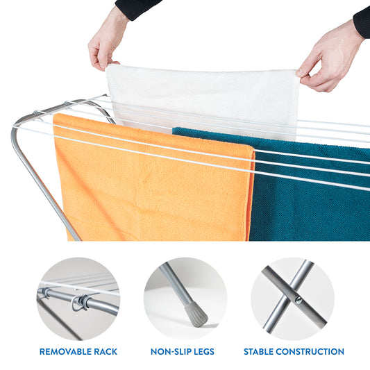 dable Freestanding Clothes Drying Rack, Made in Italy, Tatkraft Toro, 2