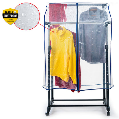 Cover for Clothes Rails keeps Clothes Free from Dust and Dirt, Garment Rack Protection Cover, Tatkraft Screen, 3