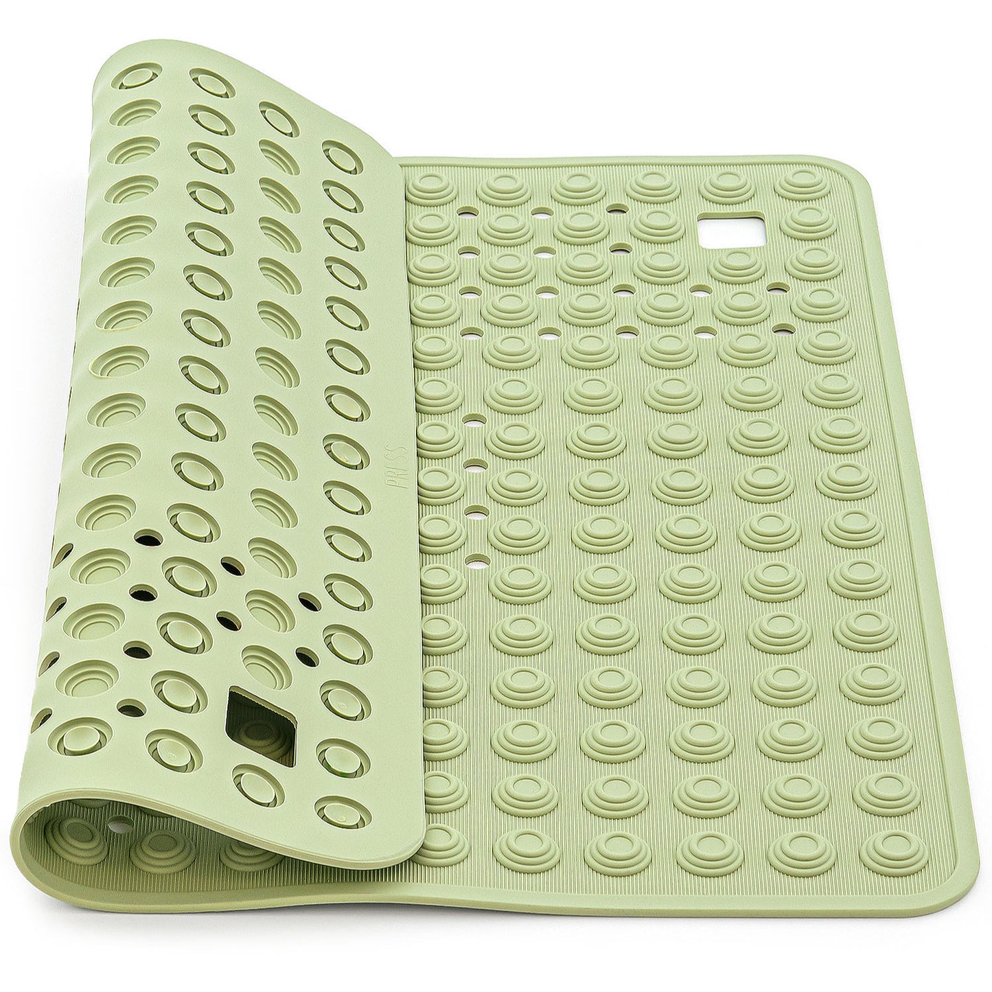 Heavy Duty Shower Mat Non Slip, Rubber Shower & Bathtub Mat with 134 Powerful Suction Cups, 60x60, Green, Tatkraft Detail, 1