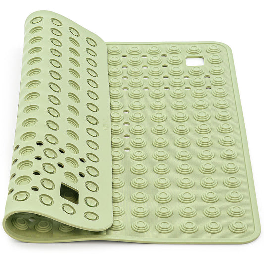 Tatkraft Detail - Heavy Duty Shower Mat Non Slip, Rubber Shower & Bathtub Mat with 134 Powerful Suction Cups, 60x60 cm, Green, Made in Italy