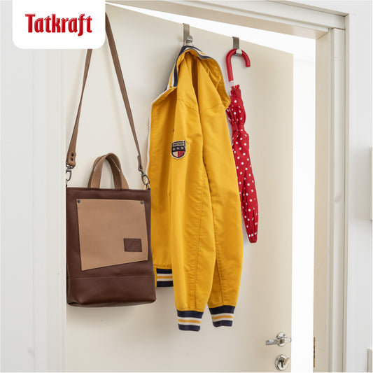 10 Over Door Hooks, Stainless Steel, Tatkraft Seger, 2