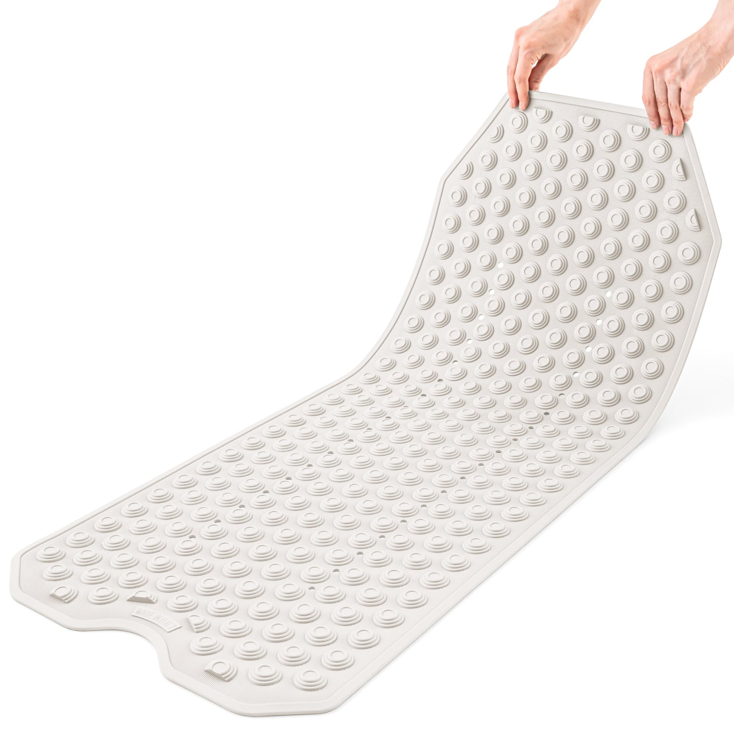 Non Slip Bath Mat for Inside Shower/Bath, 40 x 103cm, Durable Natural Rubber Bathtub Mat, Tatkraft Secure, 8