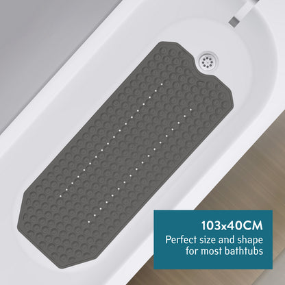 Non Slip Bath Mat for Inside Shower/Bath, Rubber Bathtub Mat, Tatkraft Secure, 3