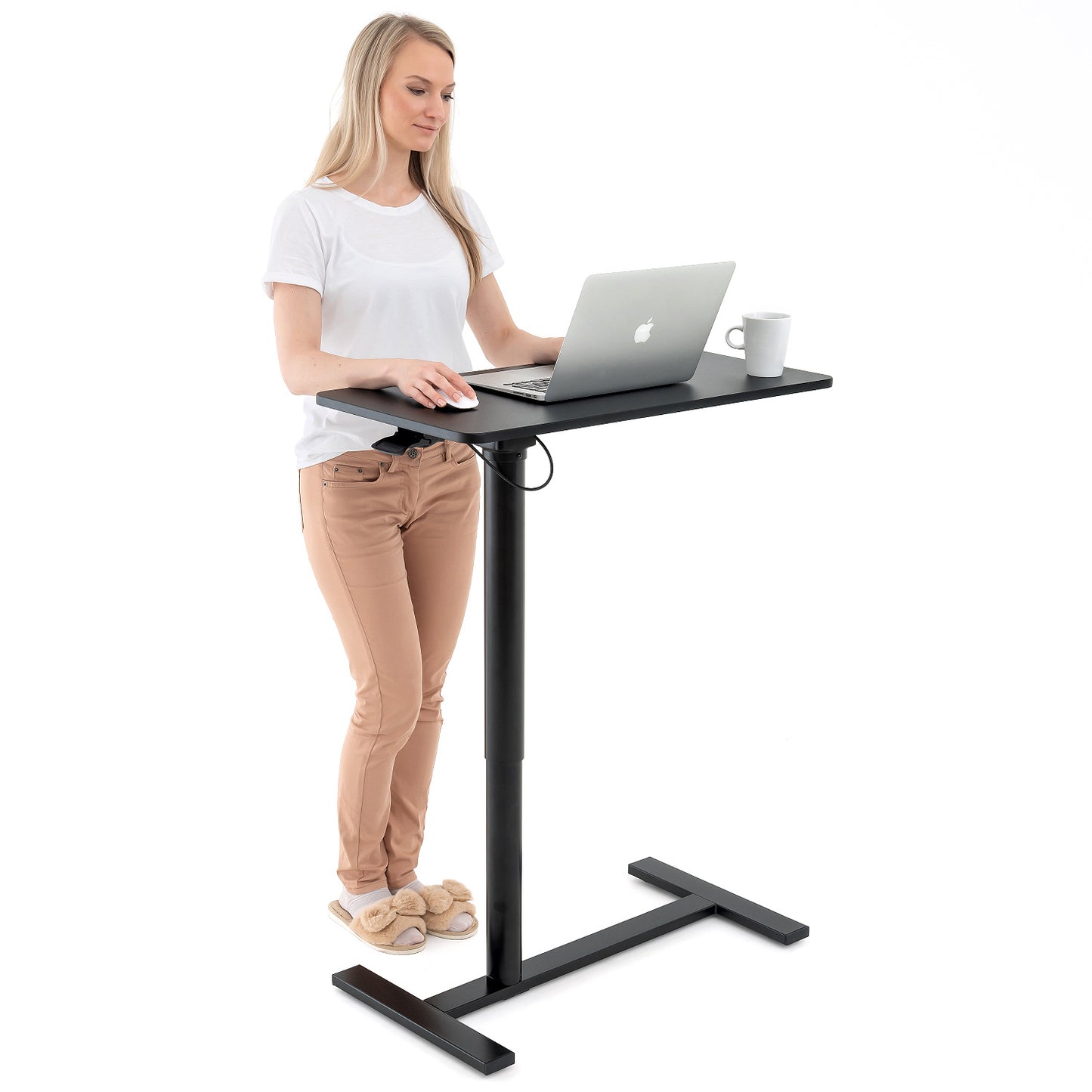 Laptop Table, Airlift, Adjustable Laptop Table, Portable Desk, Portable Laptop Desk, Laptop Desk on Wheels, Tatkraft Bliss, 5