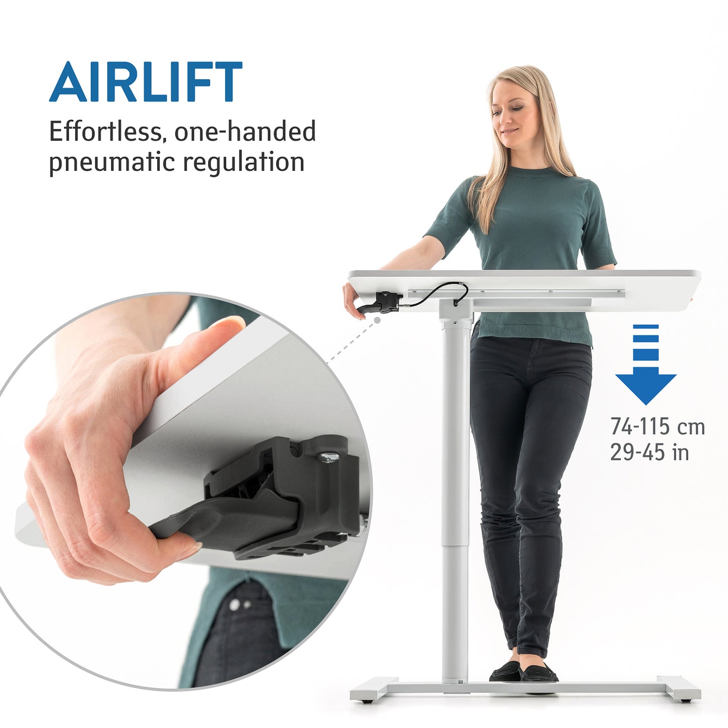Laptop Table, Adjustable Laptop Table, Portable Laptop Table, Laptop Table on Wheels, Tatkraft Relax, 2